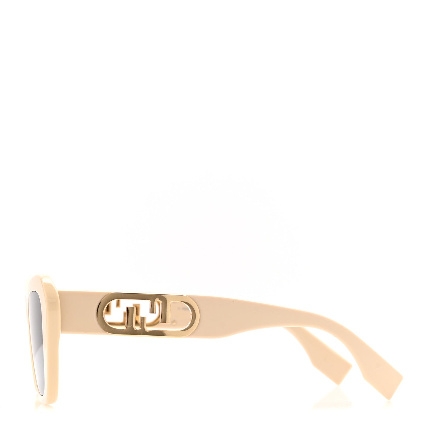 Acetate Fendi Square Sunglasses FE40100I Beige Gold