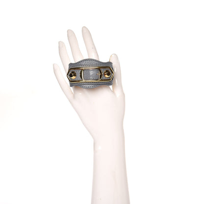 Balenciaga Chevre Gold Metallic Edge Hardware M Bracelet Gris Acier 2 of 5