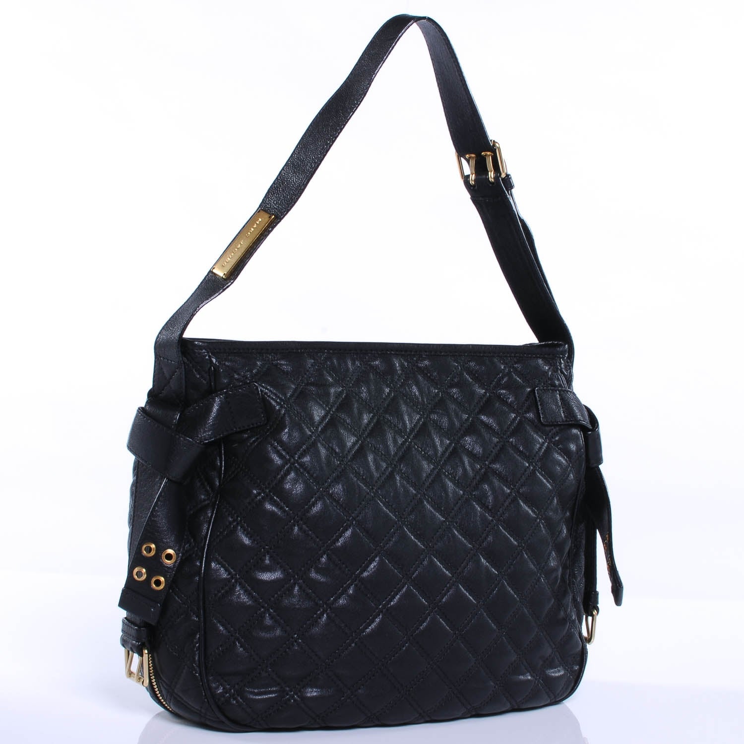 Marc Jacobs Leather Quilted Iris Hobo Black 3 of 8