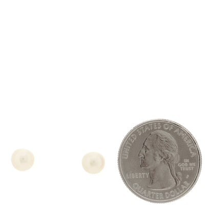 Mikimoto 18K White Gold Akoya Pearl 6.5-7mm Stud Earrings 2 of 5