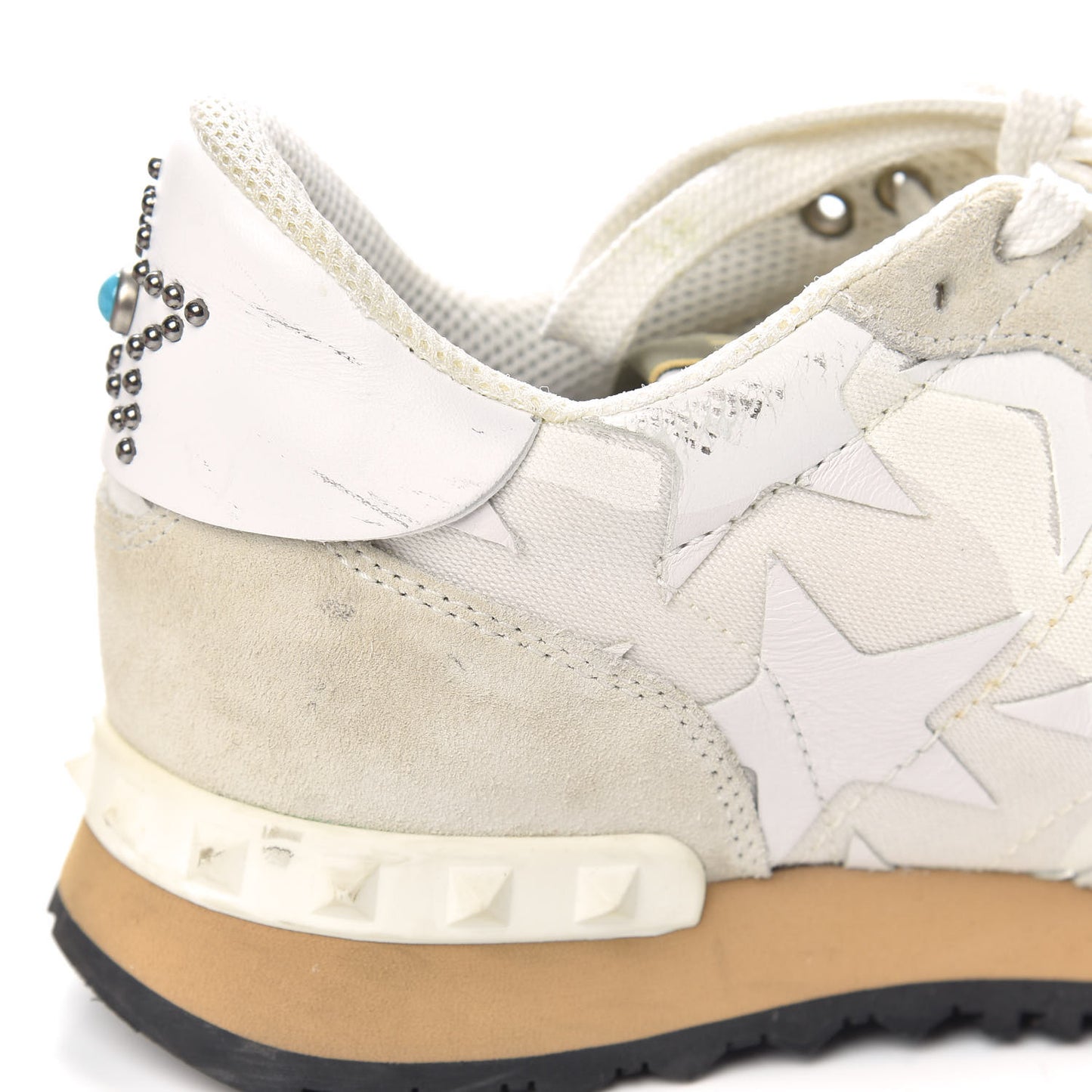 Fabric Suede Camustars Womens Rockrunner Sneakers 38 White