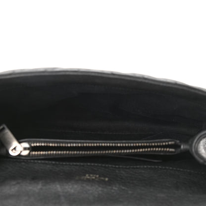Saint Laurent Sheepskin Matelasse Chevron Monogram Medium College Bag Asphalt 4 of 9