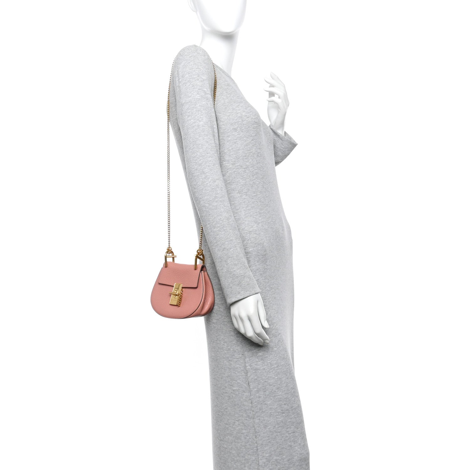 Chloé, Drew Small Leather Shoulder Bag, Pink, Women