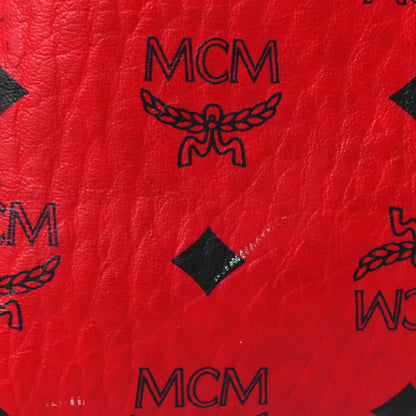 MCM Visetos Large Liz Reversible Shopper Tote Ruby Red 21 of 24