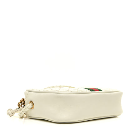 Gucci Calfskin Web Trapuntata Mini Shoulder Bag Off White 3 of 9