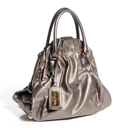 Valentino Garavani Calfskin Vanite Studded Dome Bag Metallic Copper 3 of 8
