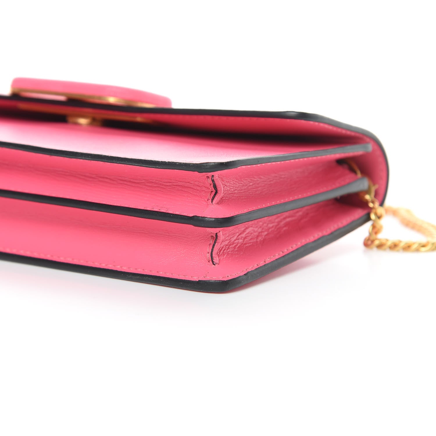 Valentino Garavani Smooth Calfksin Vlogo Wallet On Chain Feminine Pink 10 of 10