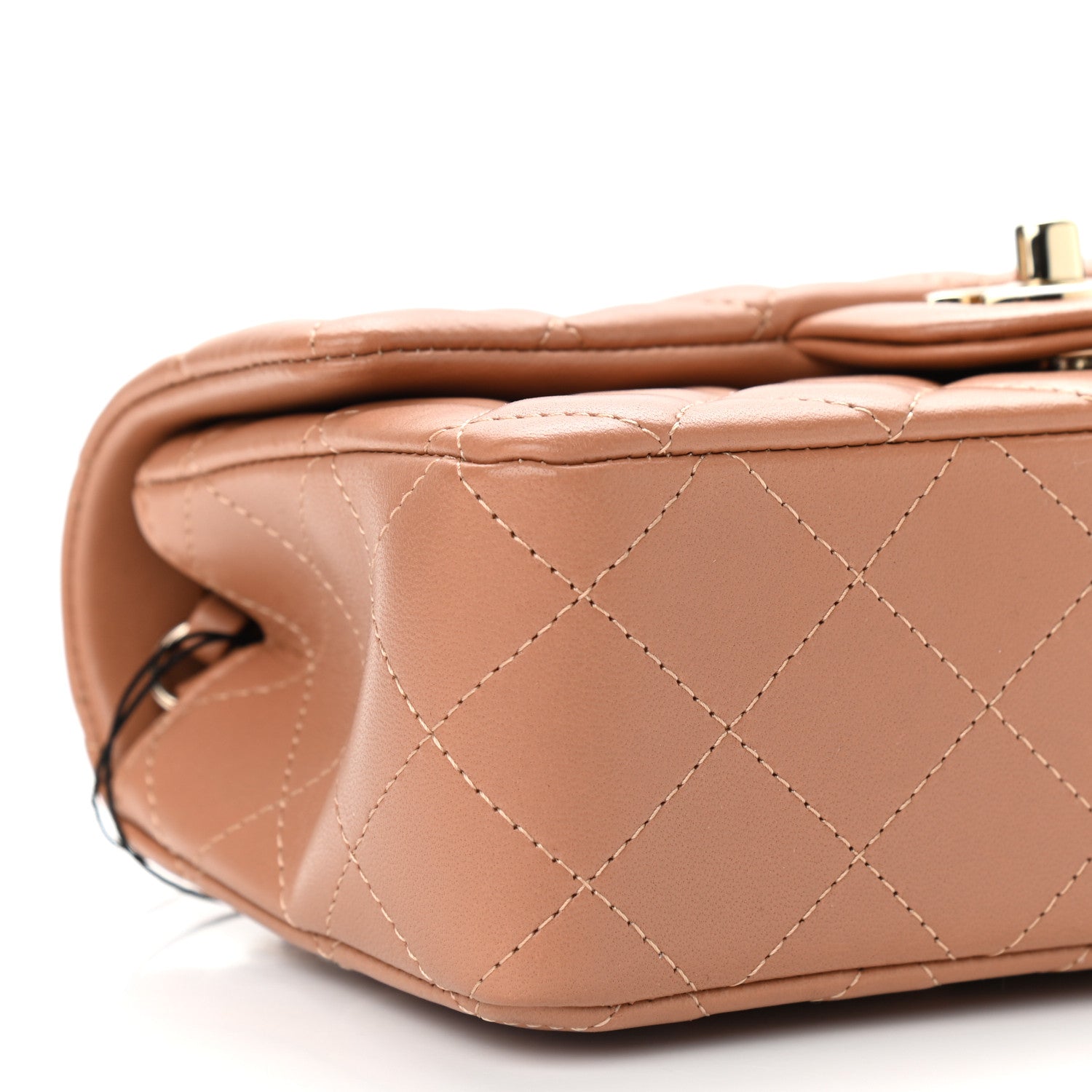 Chanel Lambskin Quilted Mini Rectangular Flap Brown 8 of 9