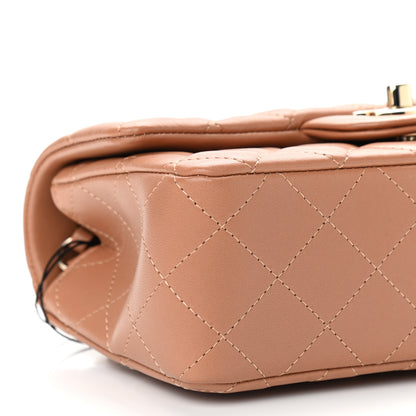 Chanel Lambskin Quilted Mini Rectangular Flap Brown 8 of 9