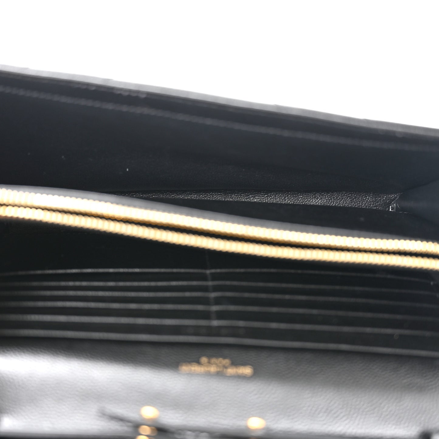 Grain De Poudre Matelasse Chevron Monogram Chain Wallet Black