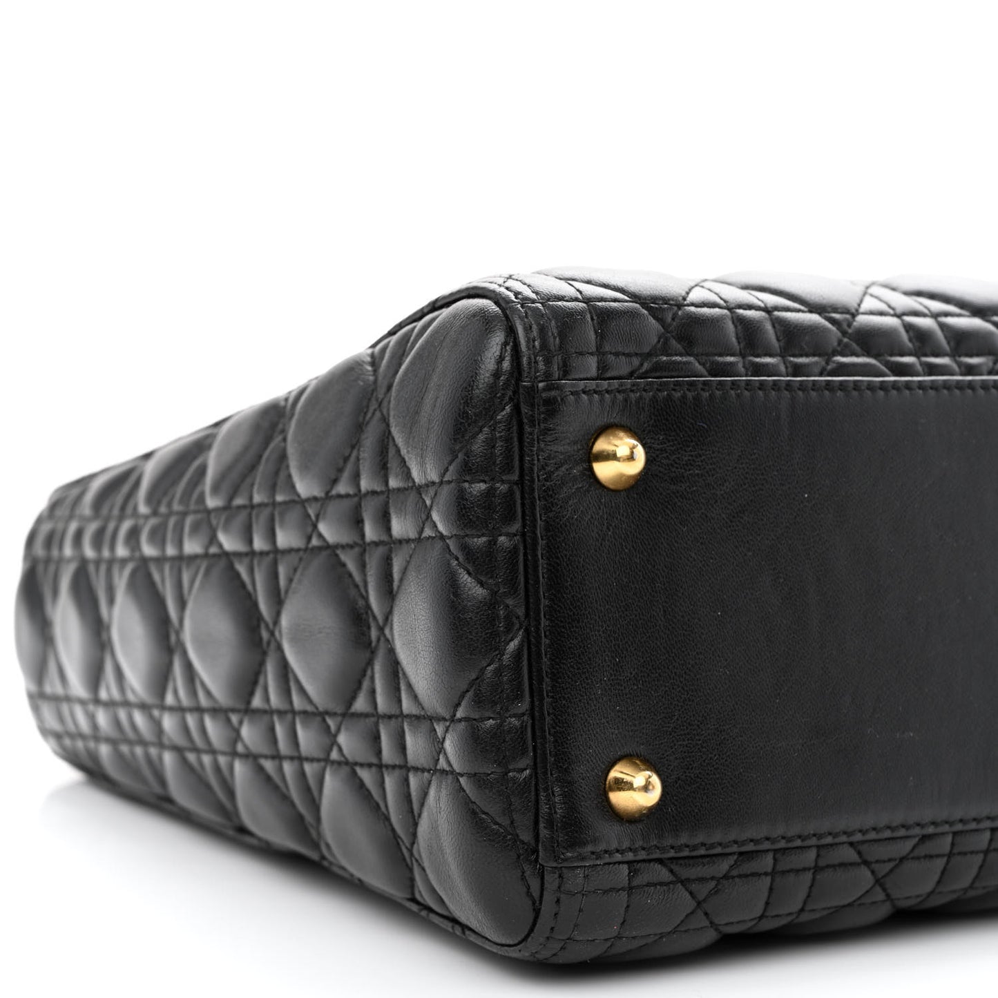 Lambskin Cannage Large Lady Dior Black