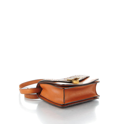 Celine Python Smooth Calfskin Small Classic Box Flap Bag Camel 4 of 8