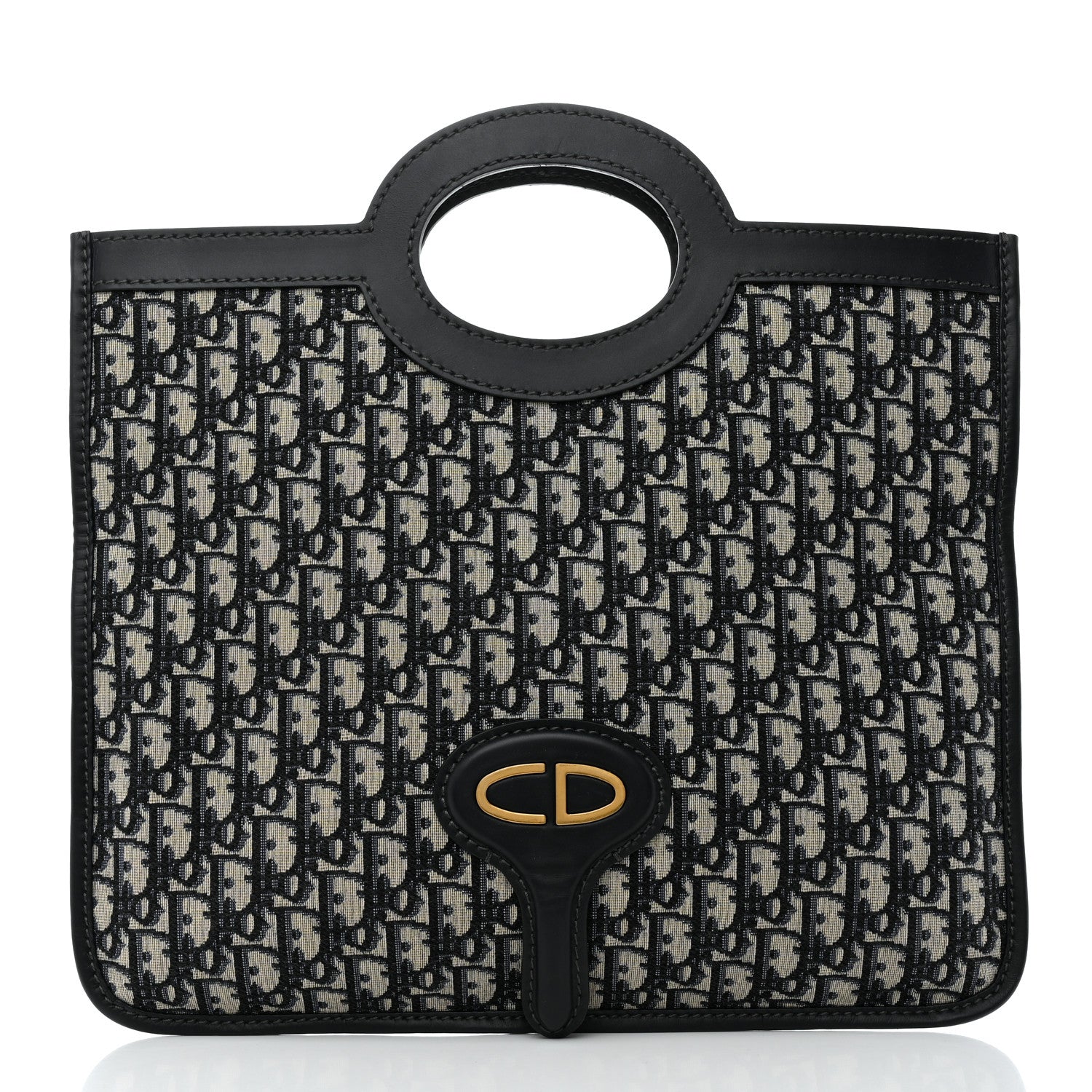 Christian Dior Oblique Fold Over Clutch Blue 3 of 11