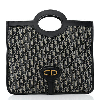 Christian Dior Oblique Fold Over Clutch Blue 3 of 11