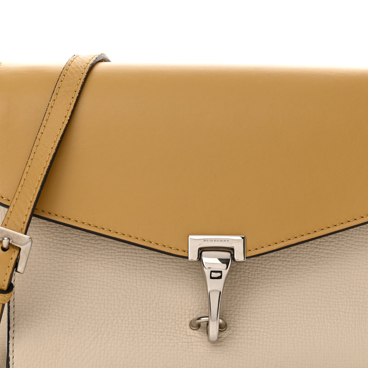 Derby Calfskin Bi-Color Small Macken Crossbody Bag Limestone Cornflower Yellow