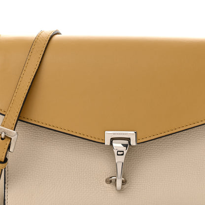 Burberry Derby Calfskin Bi-Color Small Macken Crossbody Bag Limestone Cornflower Yellow 9 of 16