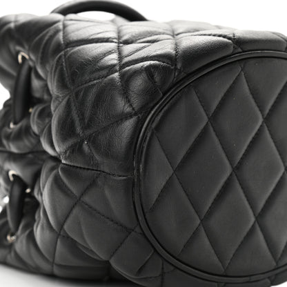 Balenciaga Nappa Calfskin Quilted Touch B Bucket Bag Black 8 of 10