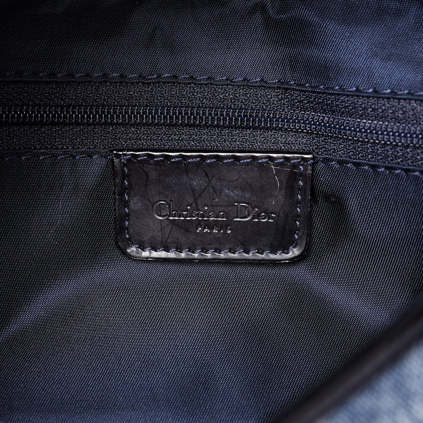 Denim Miss Diorella Double Saddle Bag Blue