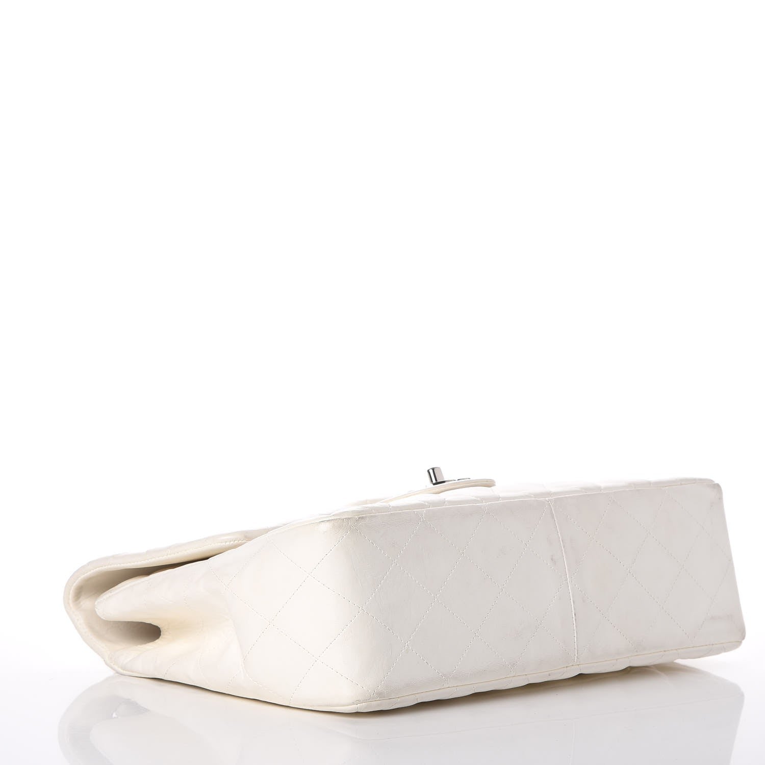 Chanel Lambskin Quilted Jumbo Single Flap White 4 of 19