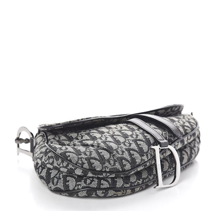 Christian Dior Monogram Saddle Bag Blue 4 of 9