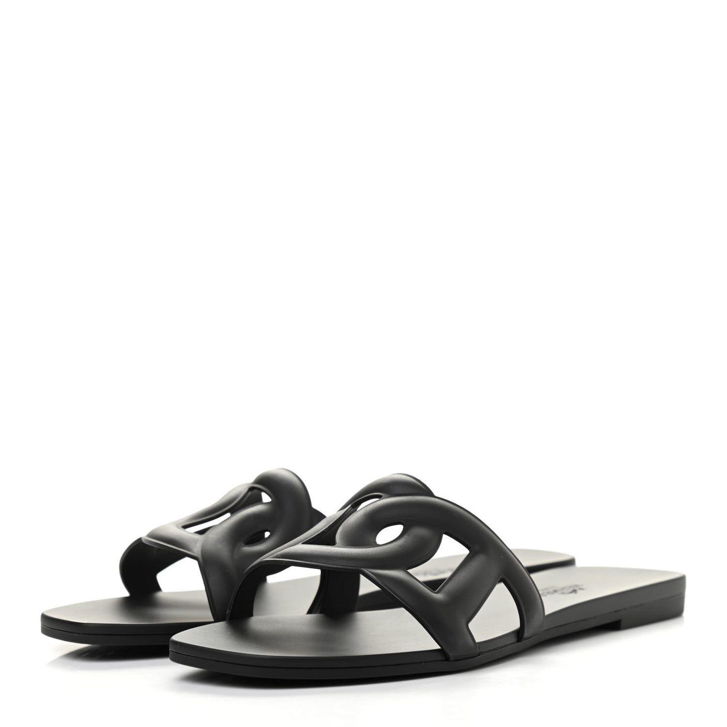 Rubber Aloha Sandals 38 Black