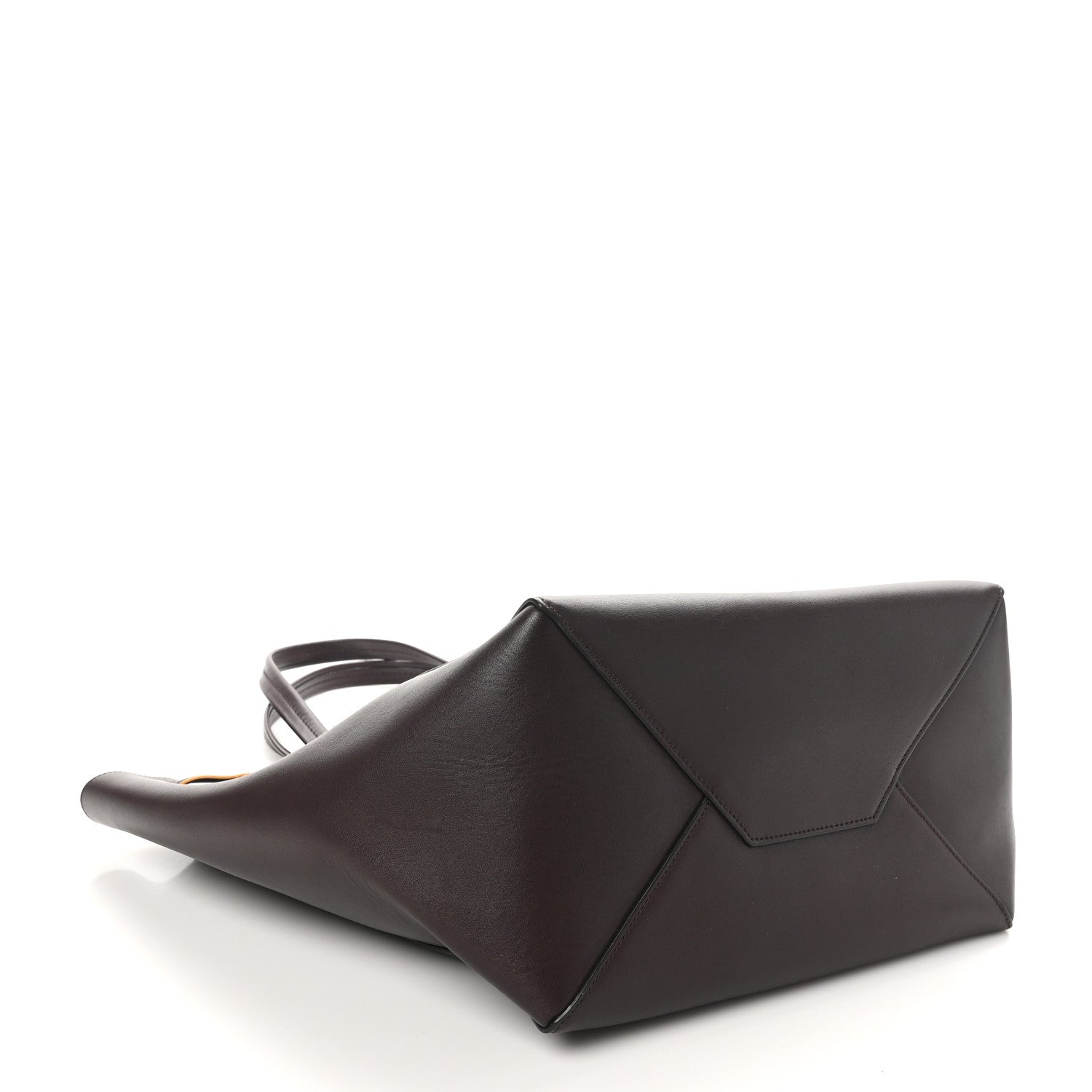 Celine Smooth Calfskin Small Tassel Cabas Phantom Burgundy Orange 4 of 9