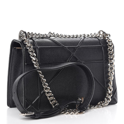 Christian Dior Grained Calfskin Medium Diorama Flap Bag Black 3 of 18