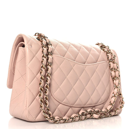 Chanel Caviar Quilted Medium Double Flap Light Pink 3 of 11