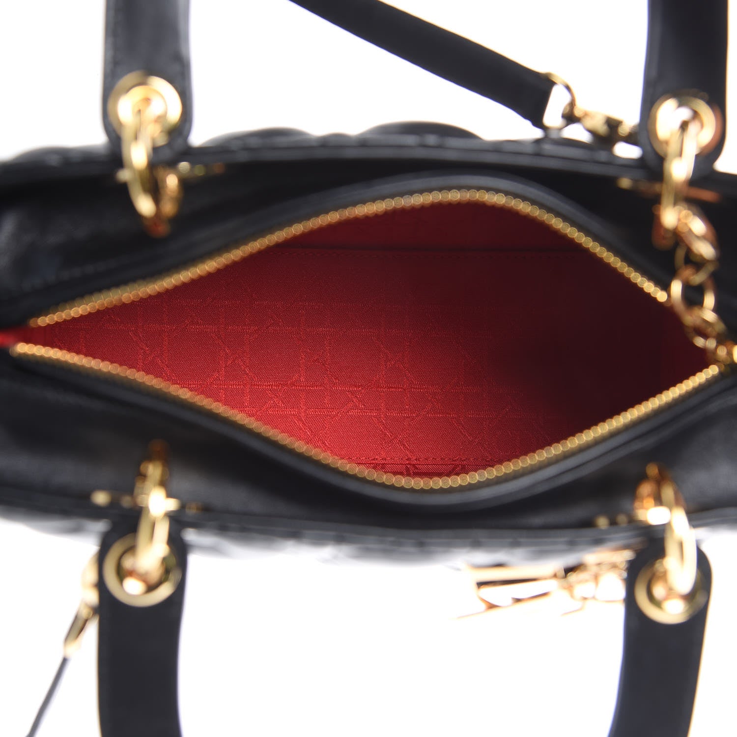 Christian Dior Lambskin Cannage Medium Lady Dior Black 5 of 12