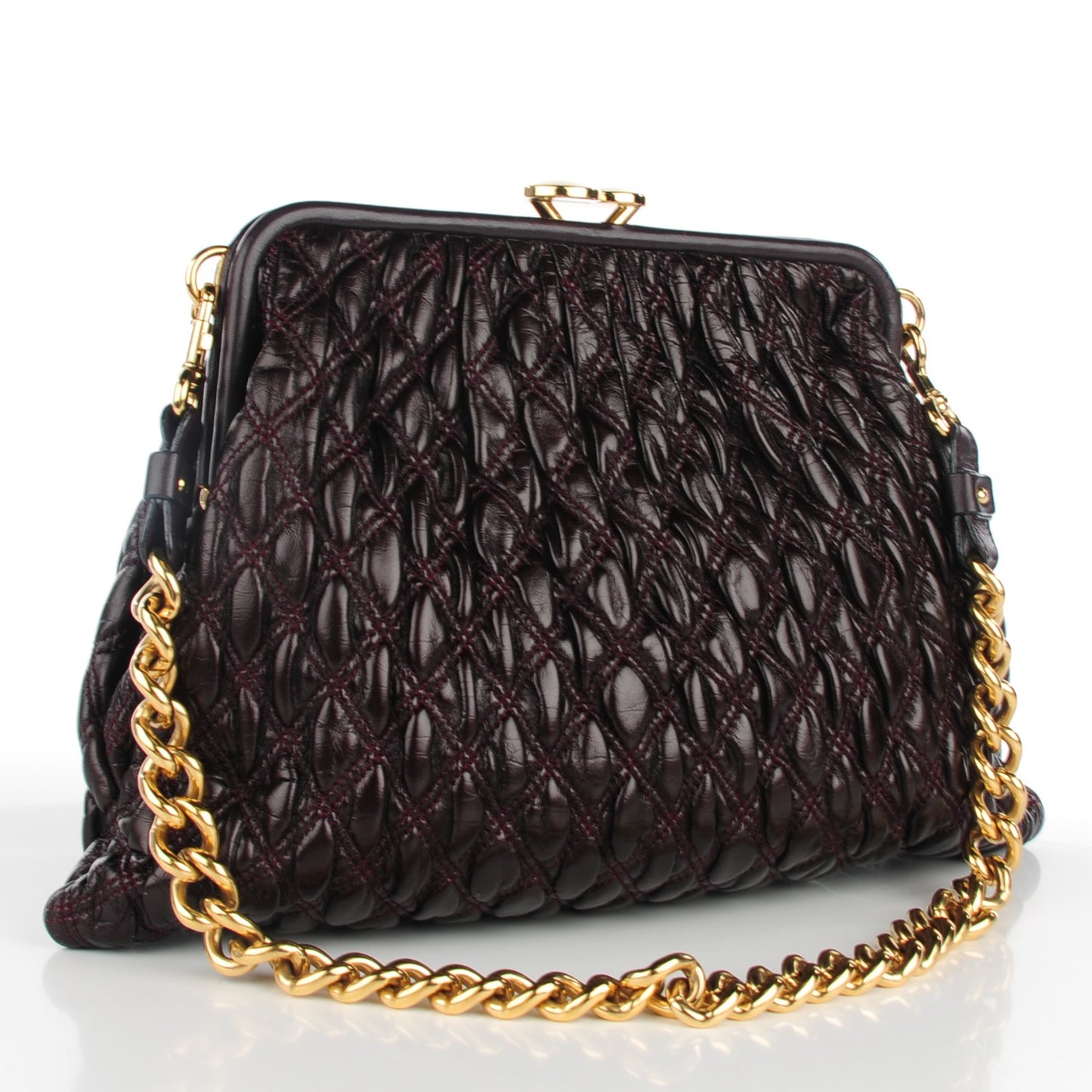 Elastic Quilted Stam Plum
