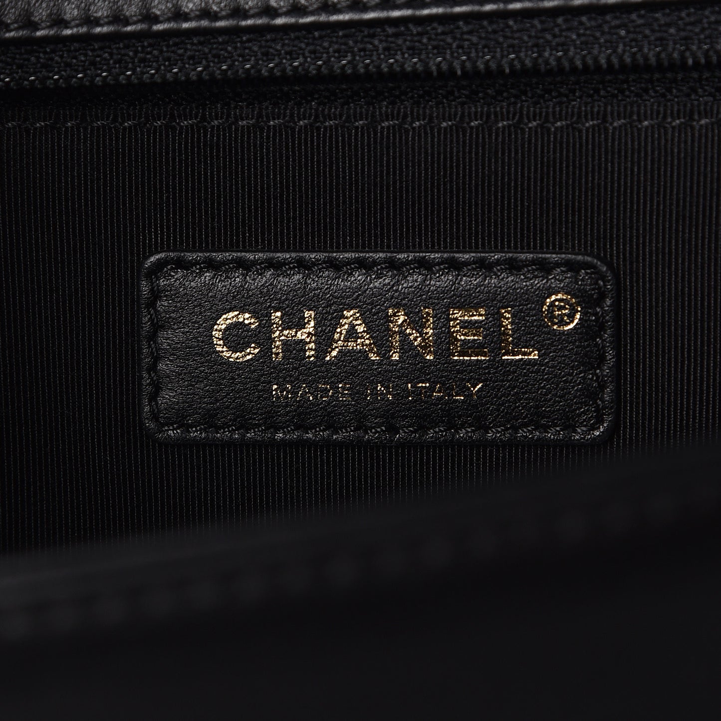 Lambskin Quilted Large Boy Flap Black