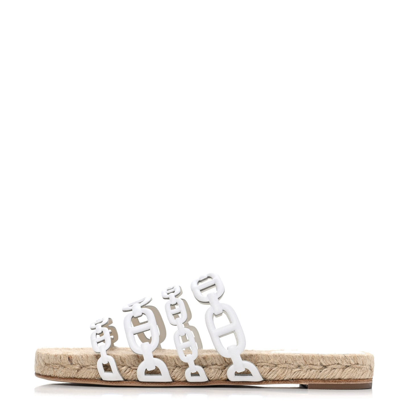 Nappa Ancone Espadrille Sandals 35 White Naturel