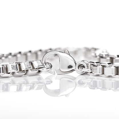 Tiffany Sterling Silver 4mm Venetian Link Bracelet 4 of 6