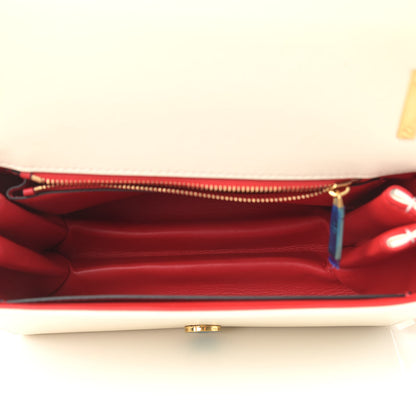 Valentino Garavani Grainy Calfskin VLogo Stud Sign Shoulder Bag Light Ivory 9 of 11