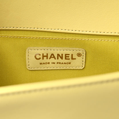 Chanel Lambskin Quilted Medium Boy Flap Yellow 6 of 17