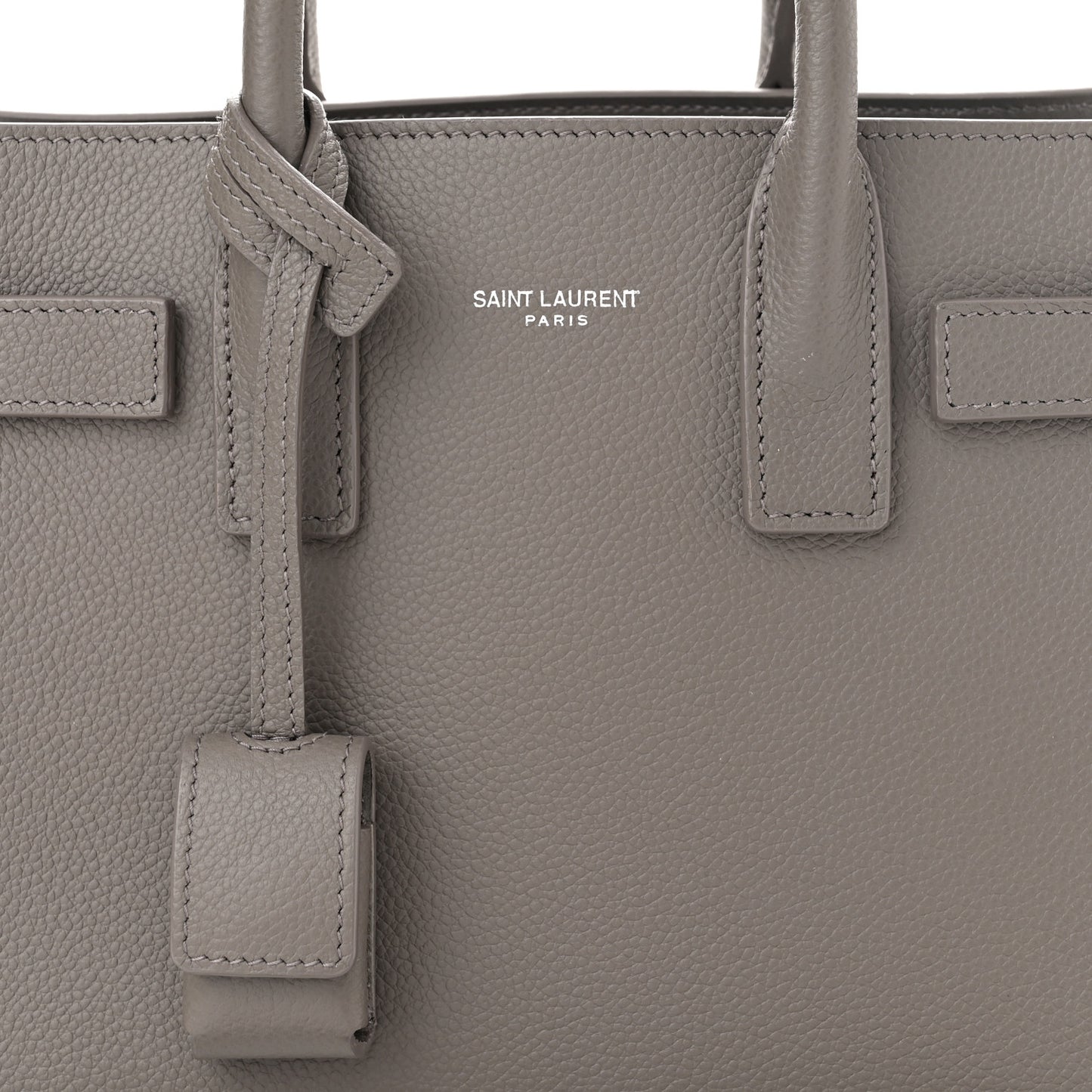 Grained Calfskin Nano Sac De Jour Fog