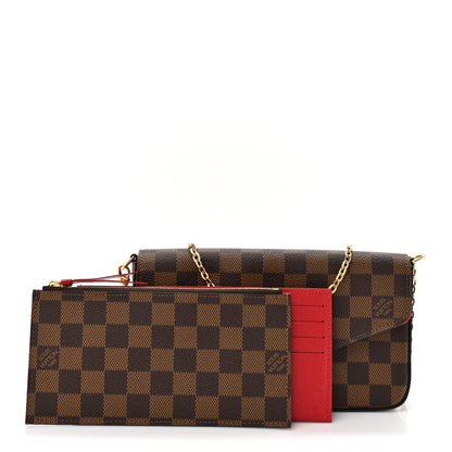 Louis Vuitton Monogram Pochette Felicie Chain Wallet Fuchsia 3 of 11
