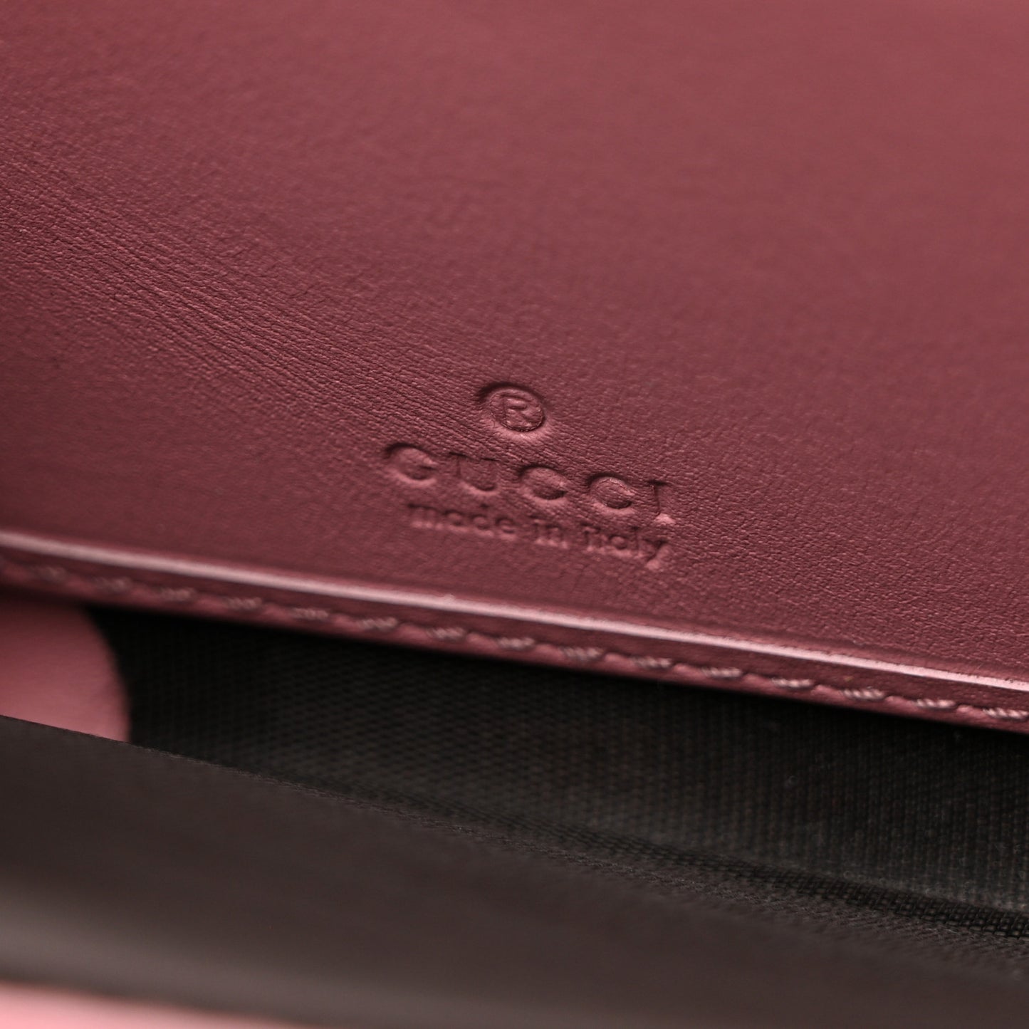 Guccissima Icon Zip Around Wallet Carmine Rose