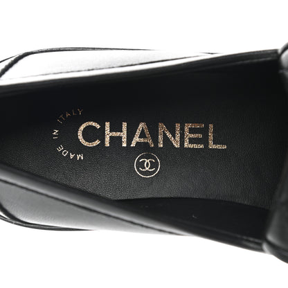 Chanel Lambskin Quilted CC Turnlock Loafers 37 Black 6 of 9