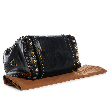 Gucci Leather Babouska Studded Large Boston Black 4 of 8