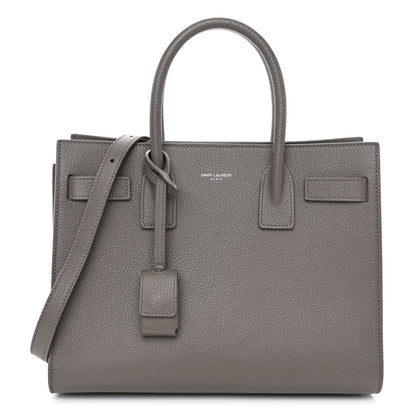 Saint Laurent Grained Calfskin Baby Sac De Jour Fog 1 of 9