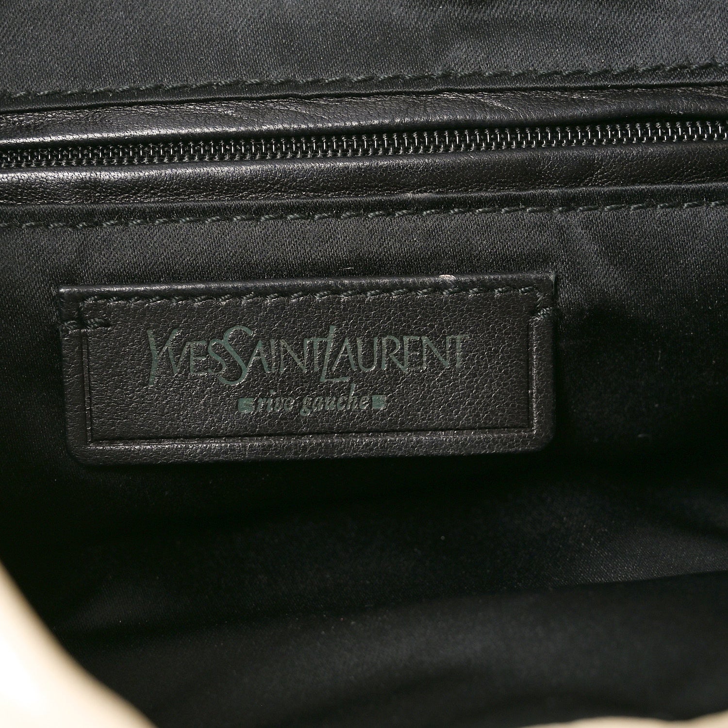 Saint Laurent Calfskin Pleated Mombasa Hobo Off White 5 of 9