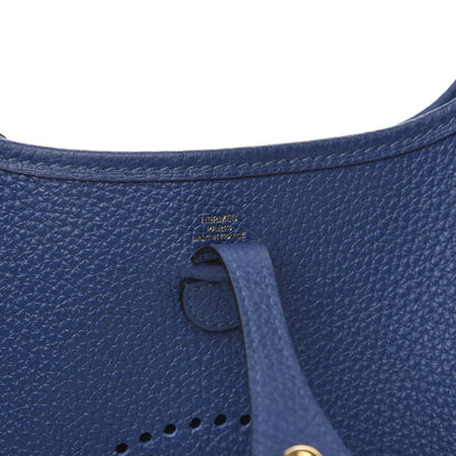 Hermes Taurillon Clemence Evelyne TPM Deep Blue 6 of 9