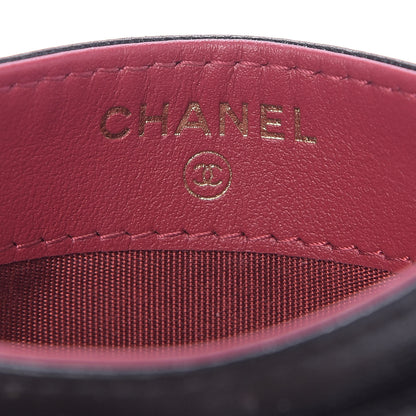 Chanel Shiny Goatskin Quilted Chanel 19 Card Holder Black 6 of 7