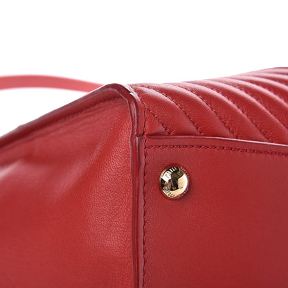 Miu Miu Nappa Matelasse Biker Tote Fuoco 8 of 12