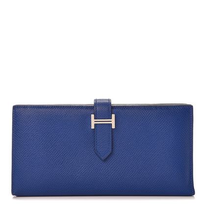 Hermes Epsom Bearn Gusset Wallet Bleu Electrique 1 of 10
