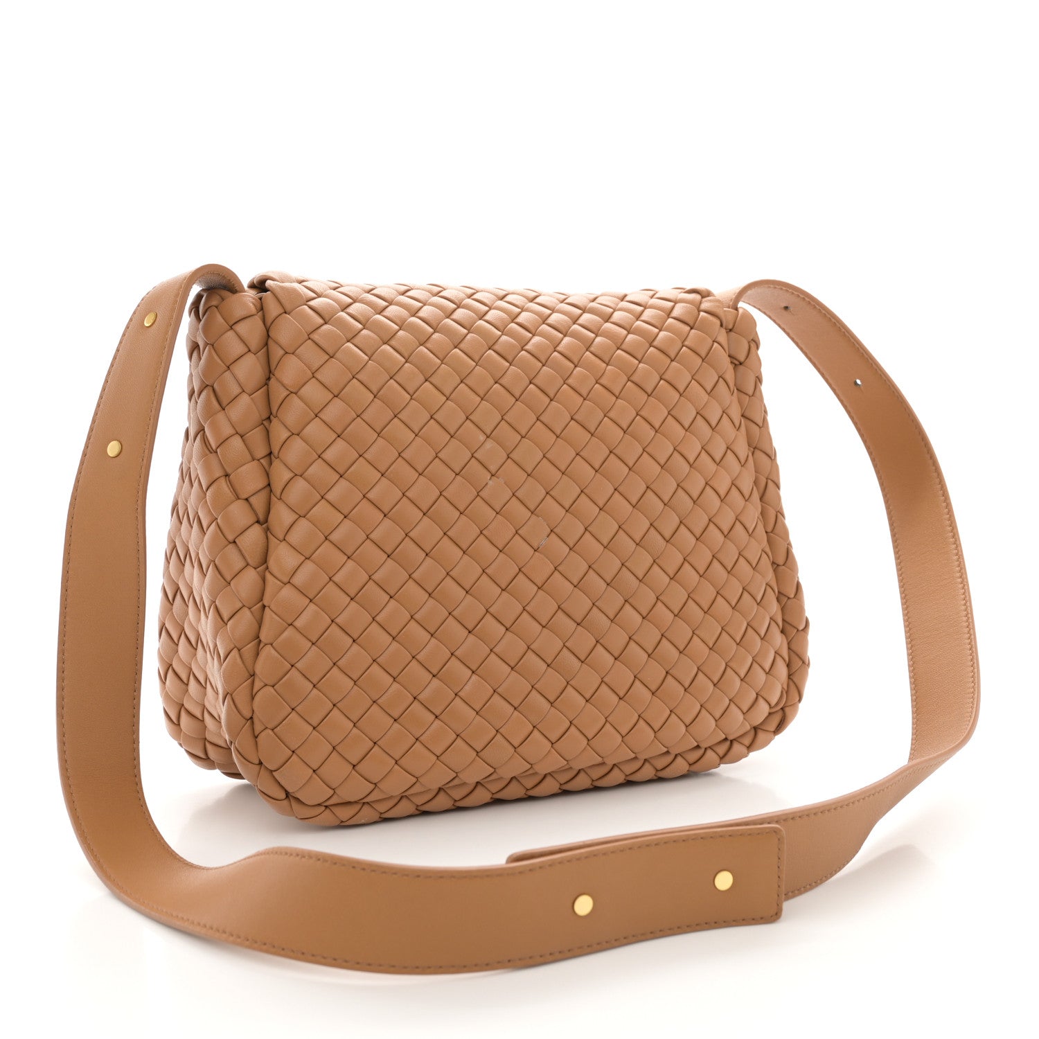 Bottega Veneta Nappa Intreccicio Padded Small Cobble Shoulder Bag Caramel 3 of 11
