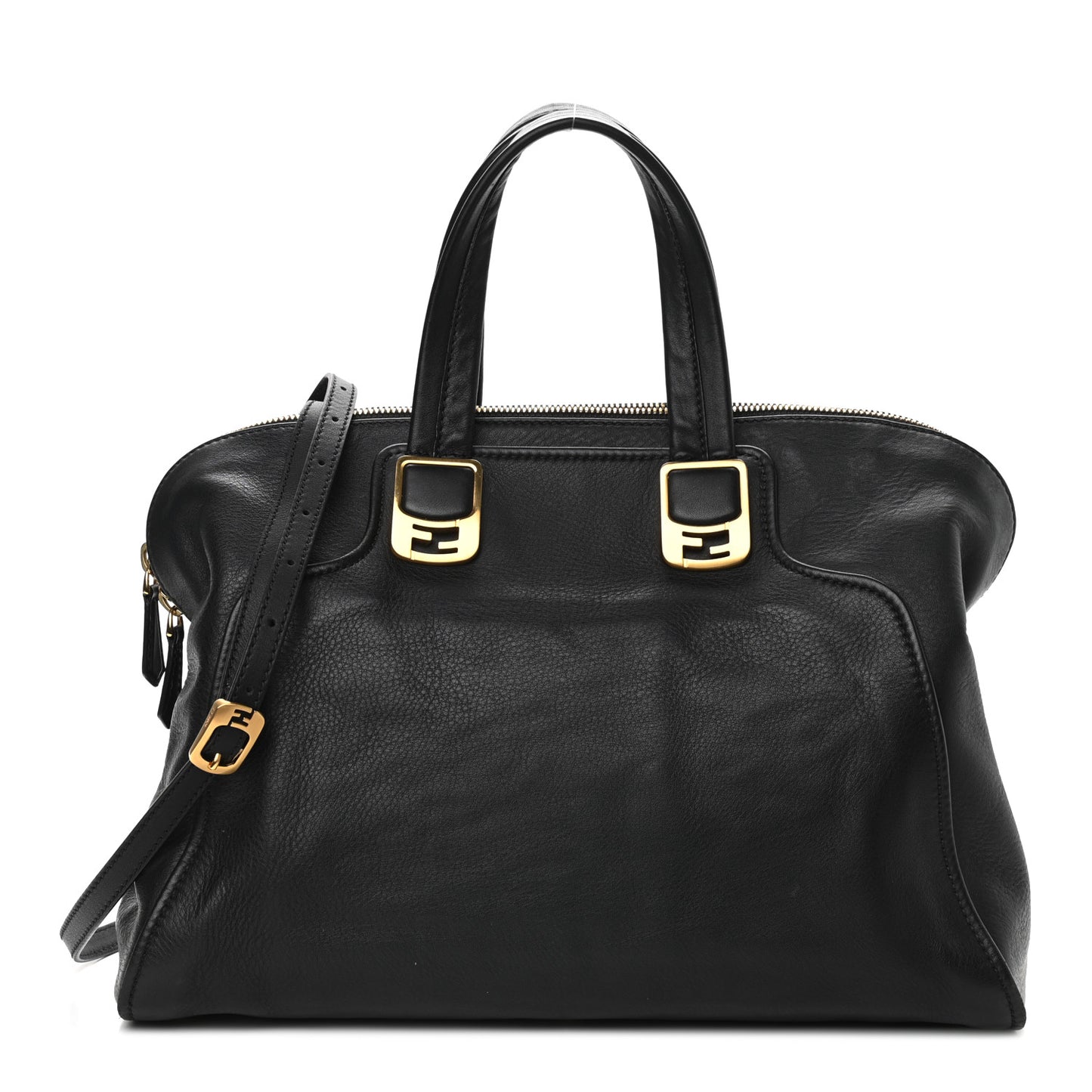 Vitello Dolce Marmol Large Chameleon Tote Black