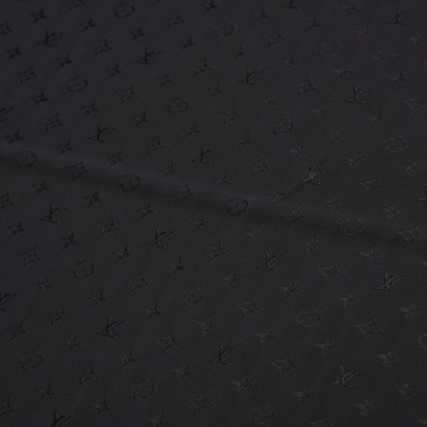 Silk Monogram Monaco Square Scarf Black