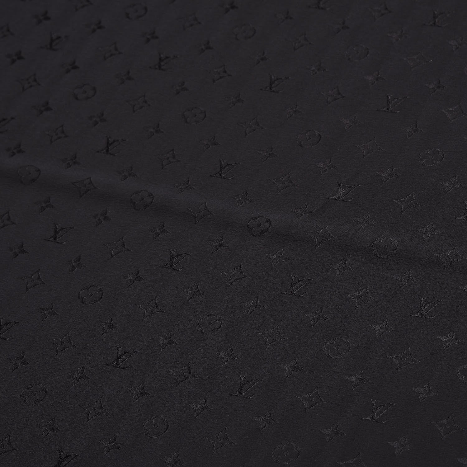 Louis Vuitton Silk Monogram Monaco Square Scarf Black 3 of 6